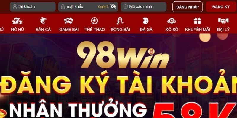 Đăng nhập vào tài khoản chơi Xổ Số 98WIN